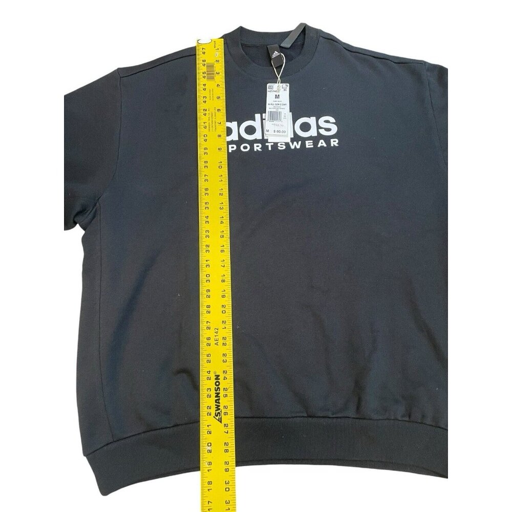 adidas Men's All SZN Sportswear Fleece Graphic Sweatshirt Black Size M NWT - Picture 5 of 7